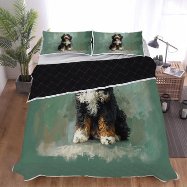 Cute Bernedoodle Bed Set